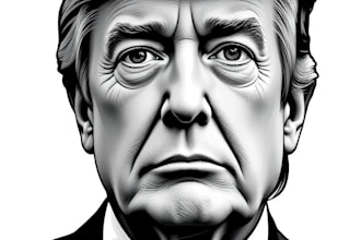 paint a outstanding hedcut wsj portrait style from photo art