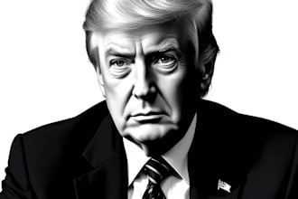 create a awesome wsj style hedcut portrait for you