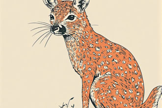 design modern linocut and woodcut style illustration