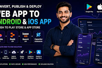 publish deploy base44 app lovable replit app to play store app store capacitor