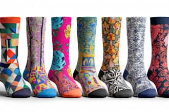 unique socks design and custom socks design
