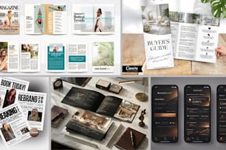 design magazine advertising layout, business flyer, poster, card design, standee