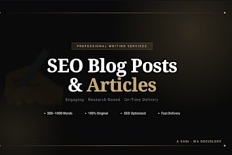 write SEO blog posts and articles for your website