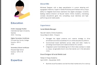 help with modern CV design