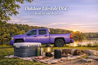 create amazon lifestyle photos using real outdoor truck and nature scenes
