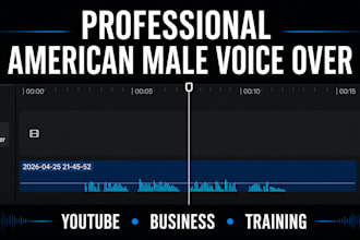 record a natural american male voice over for youtube videos or business