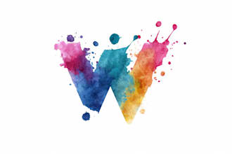 create a watercolor logo design