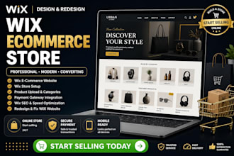 build wix ecommerce store or online shop for your business