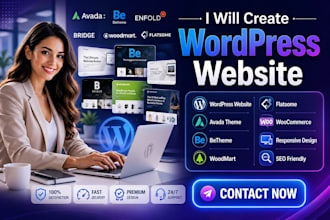 create wordpress website with enfold betheme avada bridge woodmart flatsome