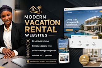 create a modern vacation rental website, smoobu, lodgify, direct booking