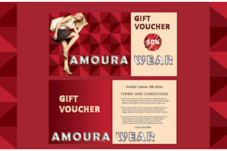 design modern gift voucher, gift card , loyalty card, coupons