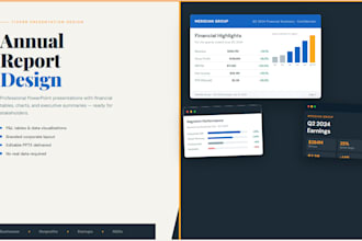 design a professional annual report powerpoint presentation