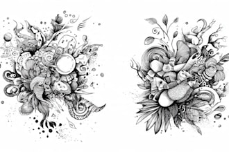 create clean and unique doodle art designs
