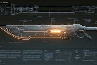 create weapon design and illustration