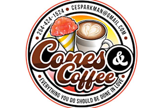 make a awesome coffee shop logo with unlimited revision