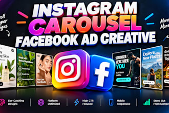 design carousel design, image ads for facebook and instagram ads