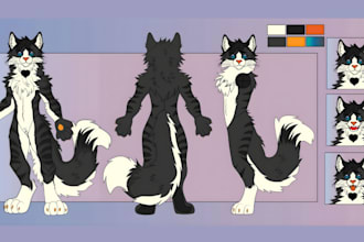 draw furry ref sheet fursona ref sheet anthro ref sheet nsfw reference character