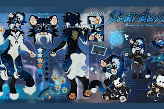 draw furry ref sheet fursona ref sheet anthro ref sheet nsfw reference character