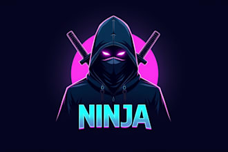 create an eye catching ninja warrior logo in one day