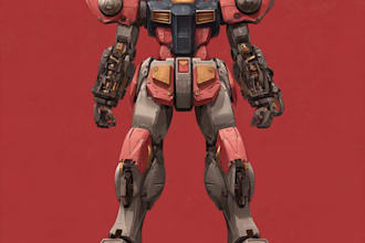 create mecha robot,armor,gundam in anime or realism style