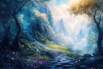 design stunning fantasy landscape