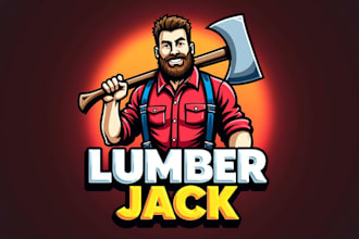 design awesome lumber jack logo in 24 hours