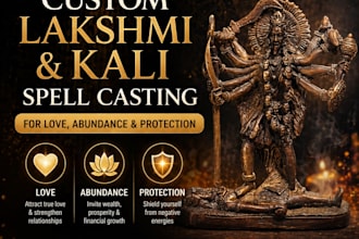 perform custom lakshmi and kali spell casting for love abundance and protection
