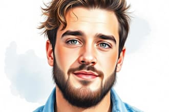 make marvelous watercolor portrait for yourself