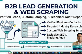 do b2b lead generation and web scraping with SEO audit