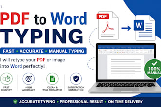 retype PDF to word fast and accurately