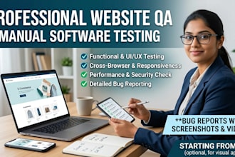 perform manual testing, UI UX audit, and QA testing for your website