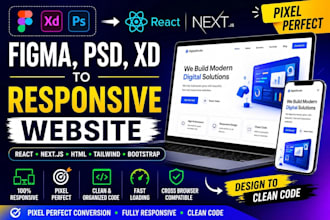 convert figma xd to reactjs or nextjs website