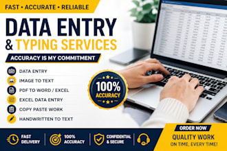 do accurate data entry and image to text typing