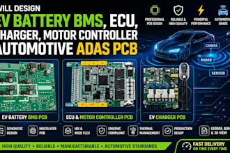 design ev battery bms ecu charger motor controller automotive adas  pcb