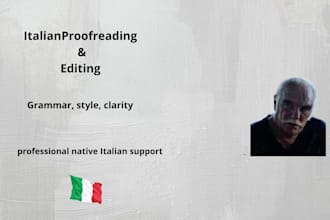 proofread and edit your italian text professionally