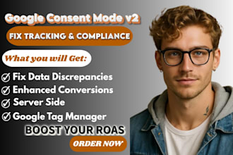 setup gogle consent mode v2, ga4 and GTM for google ads tracking