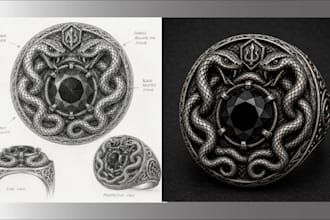 design custom jewelry cad, 3d hip hop jewelry, rings, pendants, diamond setting