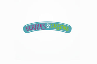 design awesome vegan food health company logo