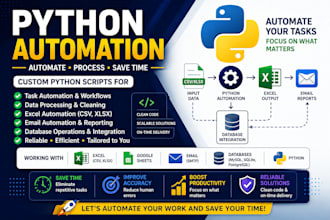 automate tasks using python scripts and data processing