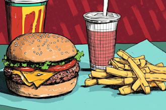food pop art of your food pop art