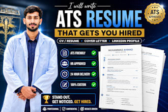 write professional resume,cover letter and optimize your linkedin profile
