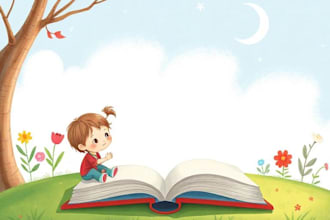 illustrate children story book illustration, children story