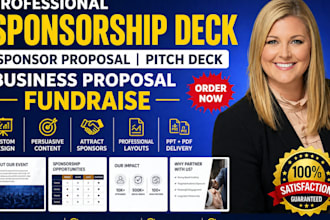 design sponsorship deck, sponsor proposal pitch deck business proposal fundraise