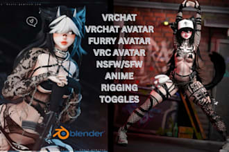 custom vrchat avatar vrc avatar vr character nsfw 3d model vr character avatar