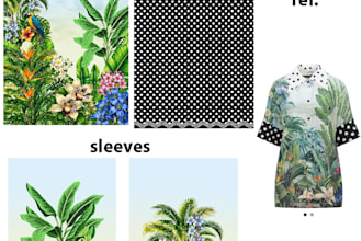 design seamless pattern for textile, fabric print and surface design