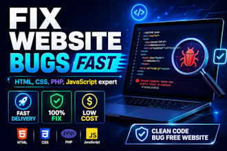 fix HTML CSS PHP javascript bugs in your website