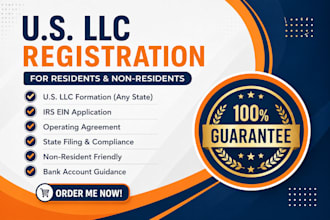 register USA llc, llc creation, ein, and set up mercury, wise for non residents