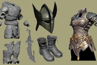 create 3d cosplay characters outfit and props ready for vrchat vtubing and games