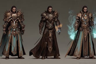 draw dnd character art and fantasy concept illustrations