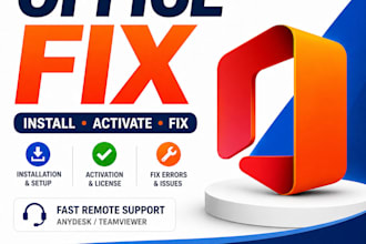 install and fix microsoft office on windows or mac